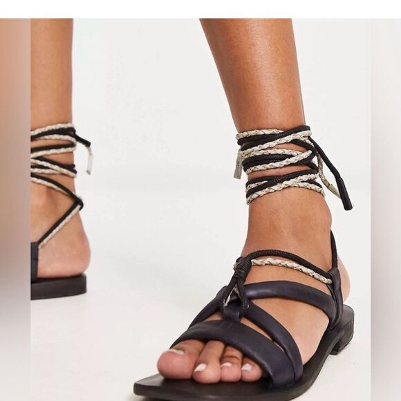 Free People Linden Wrap Sandal size 7.5 - Picture 2 of 6